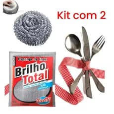 Kit 2 Esponja De Aço Para Sem Enferrujar Limpeza Multiuso