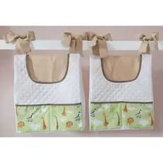 Porta Fralda Com Laço 2 Peças Para Quartinho de Bebê Safari