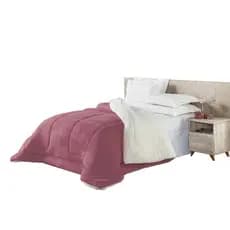 Coberdrom Toronto Casal Queen Edredom Pele de carneiro Sherpa Lã Rose