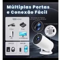 PROJETOR CONFIGURADO E COM ANDROID 12.1 CINEMA EM CASA PROJETAR ATÉ 150 POLEGADAS