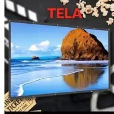 Tela de Projeção Matte White 100 Polegadas 1.40x2.00 - Excelente Ângulo de Visão e Instalação Simples