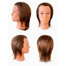 Cabeça De Boneca Cabelo 100% Natural Exelente P/ Treinamento