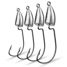 5 Peças 5g/7g/10g/14g Ganchos De Pesca Aço Inoxidávelbullet Gabarito Cabeça Farpado Anzol De Chumbo