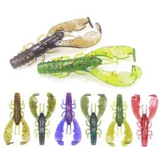 5 Peças 70mm 3.5g Flutuante T-Tail Biomimético Swimbait Camarão Isca De Pesca Salgado Peixe Iscas Macias
