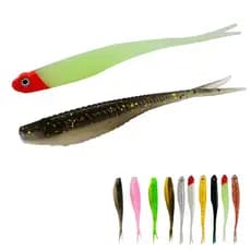 4 Peças 13cm/8.4g Garfo Cauda Barriga Silicone Isca Macia Artificial Swimbait Wobbler Fishigng Enfrentar