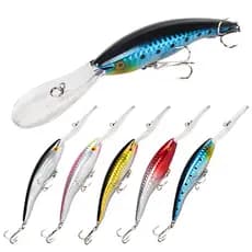 1 Peça 38mm/14.5g Minnow Flutuante Olhos 3D Isca Dura Gancho Duplo Simulação De Pesca