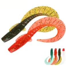 3 Peças 11cm 13g Silicone Cauda Longa Isca Macia De Água Doce Minhocas Artificiais De Pesca Baixo Pique