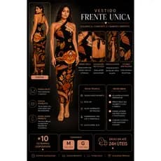 Vestido Feminino Estampado Midi Tubinho com fenda Elegante Estilo Fashion Tropical Modelador Colado