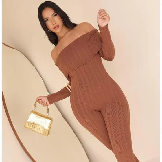 Macacão Feminino Manga Longa Inverno Ribanna Prime Chic