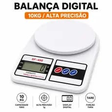 Balança Digital Cozinha 10Kg Precisão Balança de Alimentos Cozinha pilhas inclusas