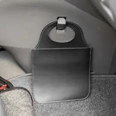 Lixeirinha Lixo Car Para Carro Universal Organizador Câmbio Couro Sintético