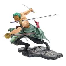 Action Figure Zoro 18cm One Piece Roronoa Zoro 3 Espadas Colecionável Anime Com Base Premium japão brinquedo