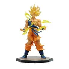 Action Figure Goku Super Saiyajin 18cm Dragon Ball Z Colecionável Anime Com Base e Efeito Energia