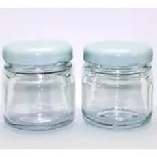 20-potes geleia 40ml redondo com tampas metal colorida