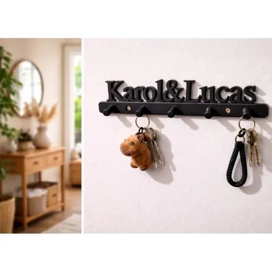 PORTA CHAVES PERSONALIZADO COM NOME