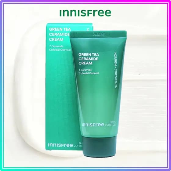 [Grande] Creme De Ceramida De Chá Verde innisfree 80mL [Tubo] / innisfree GREEN TEA CERAMIDE CREAM 80mL [TUBE]