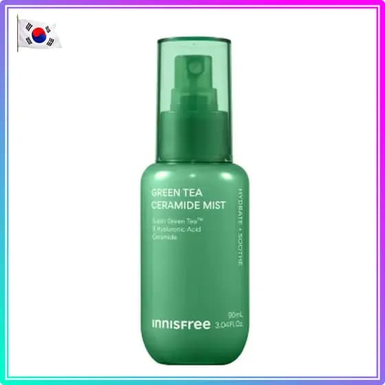 innisfree Green Tea Ceramide Mist 90mL/Hidratante Face Moisture Barrier Spray Calmante