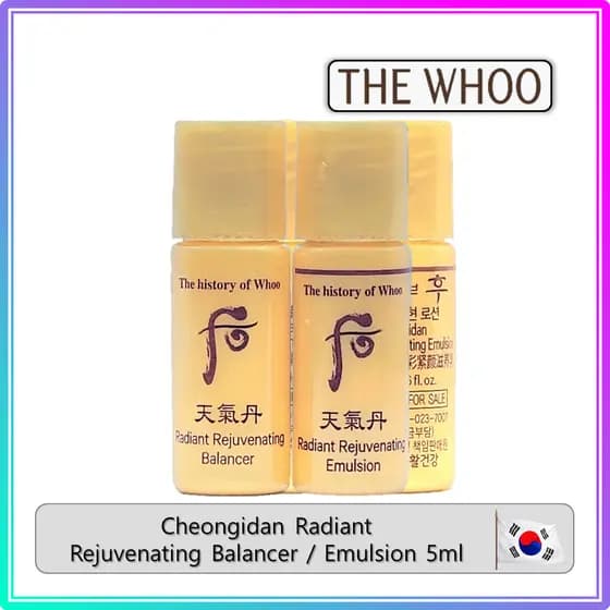 [THE WHOO] Balanceador/Emulsão Rejuvenescedor Radiante Cheongidan 5ml # 153