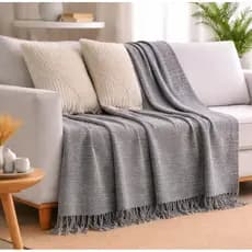 Kit 2 Mantas para Sofá Grande King 3 Lugares 3,00x1,80 Algodão Decorativa Protetora