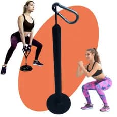 Suporte para Agachamento com Anilha Sumô Treino em Casa Academia Musculação com Mosquetão
