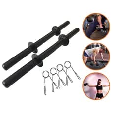 Par de Barras Oca Halter Musculação Academia Treino Exercicios Halteres para Anilha + Presilhas