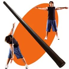 Bastão de Alongamento Postural Sem Carga para Yoga Pilates Fisioterapia de Aço Carbono 1m