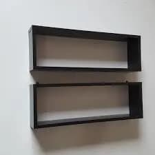 Kit 02 Nichos 50x25cm MDF Decoração Escritório Quarto Cozinha Banheiro Casa Nova Brinquedo