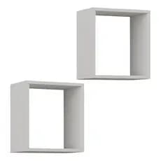 Kit 02 Nichos Quadrados 30x30cm MDF  Sala Quarto Bebê Sala Banheiro Decoração Cozinha Escritório