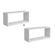 Kit 02 Nichos MDF 50X25cm com 15cm de Profundidade  Sala Quarto Decoração Banheiro Área de Serviço