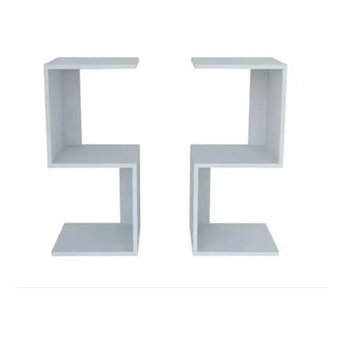 Kit Mesa de Cabeceira S e Z MDF  Nicho Quarto Sala Escritório Decoração Madeira Canto