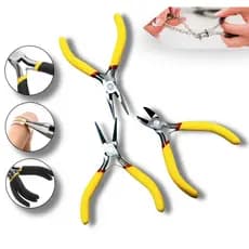 Kit 3 Alicates Corte Eletrônica Artesanato Bijuterias Resina Pesca Bico Versátil Durável Resistente