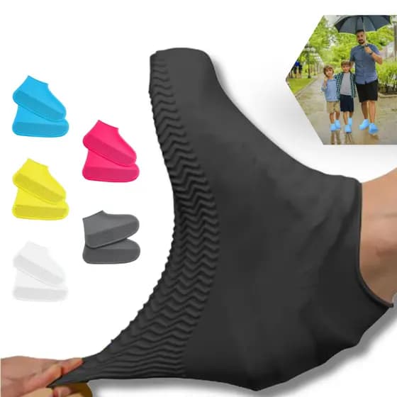 Capa Chuva Sapato Tênis Silicone Calçado Moto Protetor Impermeável Antiderrapante Reutilizável