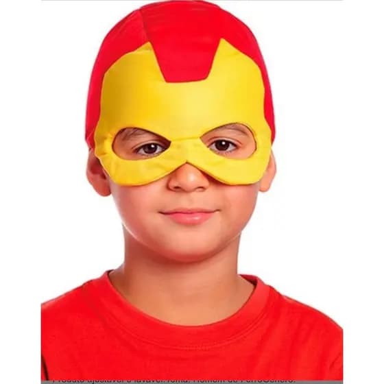 Fantasia Mascara Temática Infantil Masculina Homem de Ferro Ajustavel