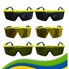 Kit 6 Unidades - Óculos de Proteção Torcedor Brasil Verde Amarela Azul Poli Fer Copa Do Mundo