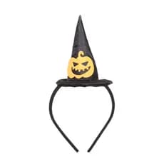 Tiara Chapéu De Bruxa Com Abóbora - Halloween -  Aniversario, Outubro, Paineis, Aranha,Bruxa,Caixão,Decoração,Dia das Bruxas,Esqueleto,Festas,Halloween,Morcego,Múmia,Terror,Vampiro