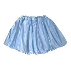 Saia Tule Plus Size - Azul claro Brilhante Fantasia Carnaval