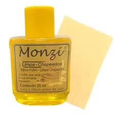 Kit monzi liquido limpa folheado 35ml + unidade de flanela mágica brilho polimento