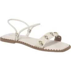 Sandalia feminina Rasteirinha Off White Rasteira Feminina Confortavel