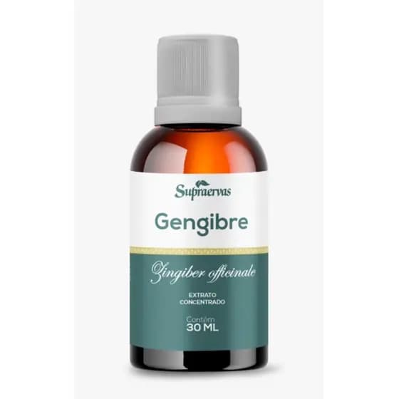 Extrato de gengibre ( Zingiber Oficinale) gotas 30ml - supra ervas