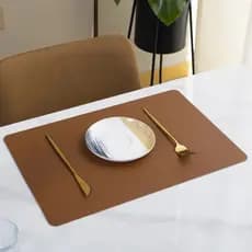 Kit Jogo Americano Sousplat Mesa Jantar 8 Peças Lavável E Chic Mais Porta Copos