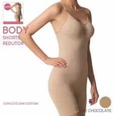 Body Redutor Shorts Sem Costura Selene