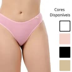 Kit Com 10 Tanga Feminina de Cotton Kelly