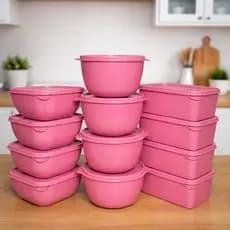 Kit 12 Potes Plásticos em formatos Variados