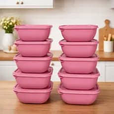 Potes Plastico 500 ML minimalista rosa minimalista
