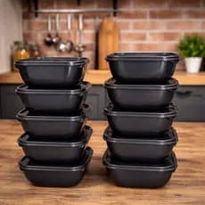 Potes Plastico 500 ML minimalista preto minimalista