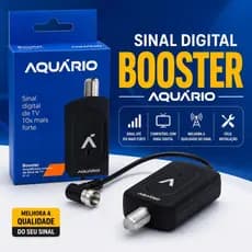 Booster Amplificador De Sinal Digital Aquário BT-26 Para TV HDTV 26DB - ENVIO IMEDIATO!