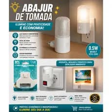 Abajur de Tomada LED 0.5W Bivolt Luz Noturna Econômica Diversos Modelos - ENVIO IMEDIATO!