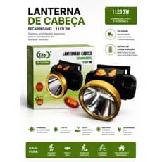 Lanterna de Cabeça Recarregável LED 3W – ENVIO IMEDIATO!