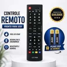 Controle Remoto Compatível com TVs LG LCD/LED – Universal, Pronto para Uso (Não Original)