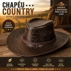 Chapéu Country Cowboy - Rodeio Barretos Show Sertanejo - ENVIO IMEDIATO!